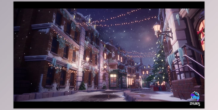 Download Unreal engine - Stylized Christmas Town v4.27
