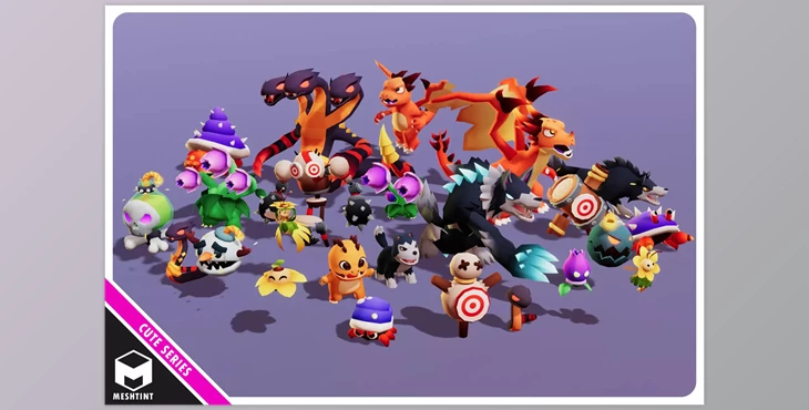 Download Unity Asset - Monsters Ultimate Pack 02 Cute Series v1.0