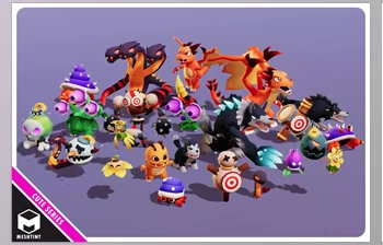 Download Unity Asset - <span class='badge badge-warning'>Monsters</span> Ultimate Pack 02 Cute Series v1.0