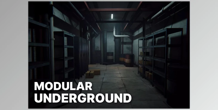 Download Unity Asset - Modular Underground - Horror FPS Environment v1.0