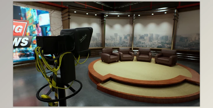 Download Unreal engine - News Studio - Environment for VR, News Reports or Backdrops v5.0
