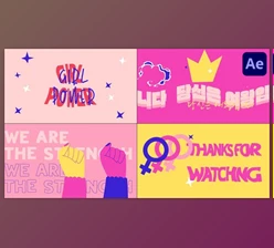 Download Girl Power Typography Scenes for After Effects (Videohive 51236598) - AE Project