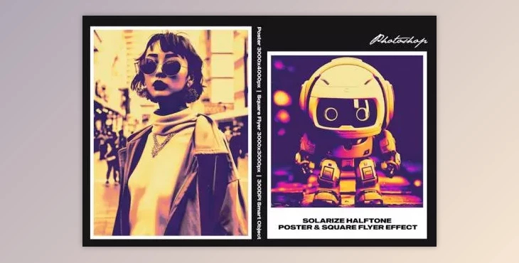 Download Solarize Halftone Photo Square and Poster Effect - TQZJP7A