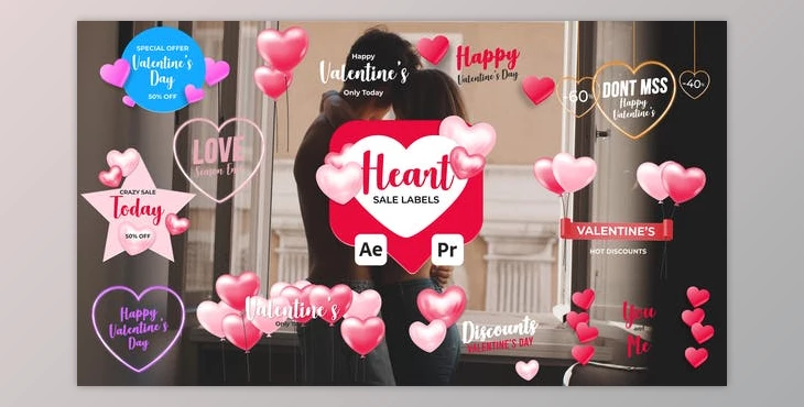 Download Heart Sale Labels (Videohive 51341570) - AE Project