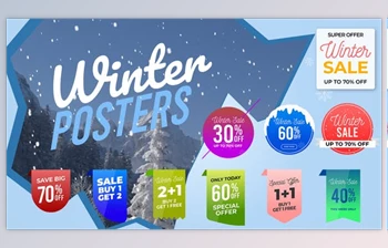 Download Winter Sale <span class='badge badge-warning'>Posters</span> & Labels (Videohive 51331924) - AE Project