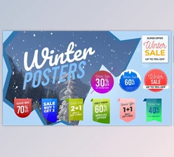 Download Winter Sale Posters & Labels (Videohive 51331924) - AE Project