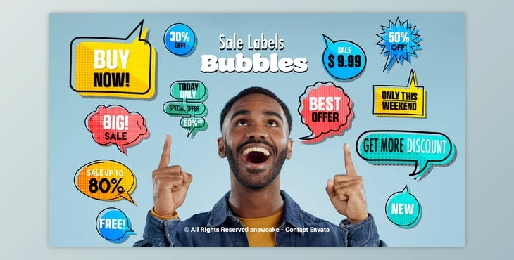 Download Sale Labels Bubbles (Videohive 51317625) - AE Project