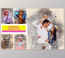 Download Masterstroke Portrait Painter Action - 92443746