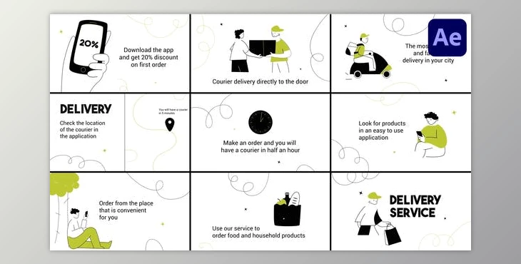 Download Delivery Service Explaner for After Effects (Videohive 51075707) - AE Project