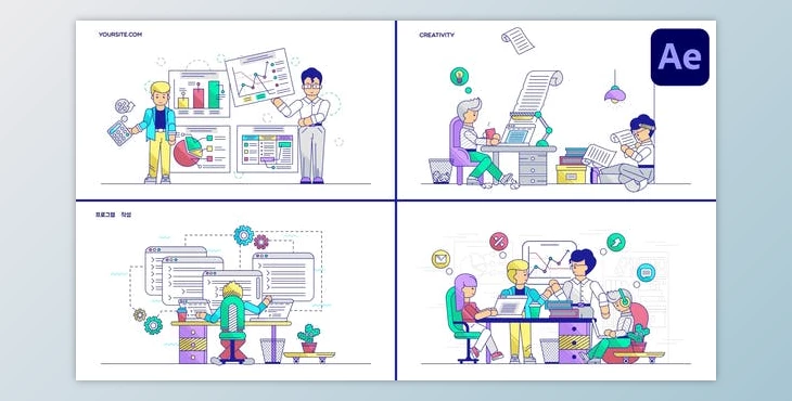 Download Business And Analytics Explainers for After Effects (Videohive 51093479) - AE Project