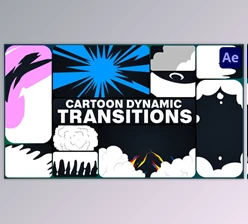 Download Cartoon Dynamic Transitions for After Effects (Videohive 51158858) - AE Project