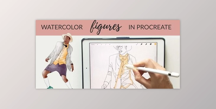 Download How to Create Watercolor Figures on Your iPad in Procreate + FREE Digital Watercolor Brushes