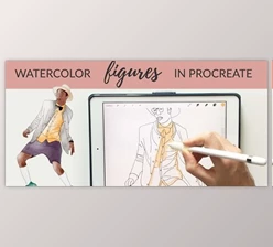 Download How to Create Watercolor Figures on Your iPad in Procreate + FREE Digital Watercolor Brushes