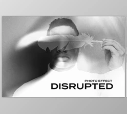 Download Disrupted Monochrome Photo Effect - 92139503