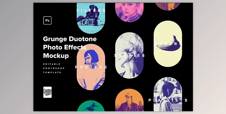 Download Grunge Duotone Photo Effects Pack - 91919055