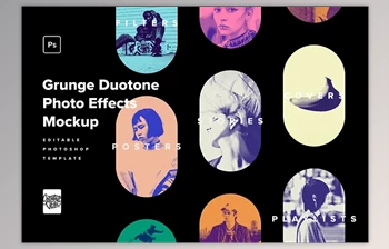 Download Grunge Duotone Photo Effects <span class='badge badge-warning'>Pack</span> - 91919055