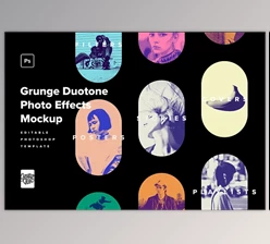 Download Grunge Duotone Photo Effects Pack - 91919055