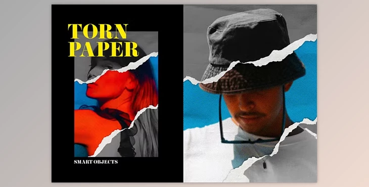 Download Torn Edge Paper Photo Effect - 92057008