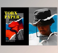 Download Torn Edge Paper Photo Effect - 92057008