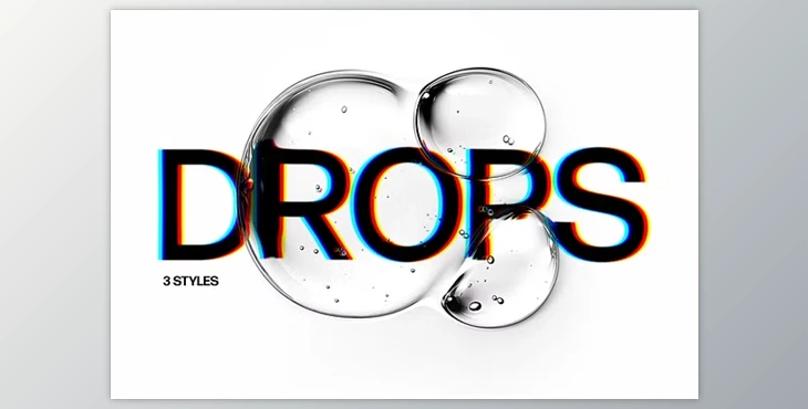 Download Water Drops Text Effects - 92074860