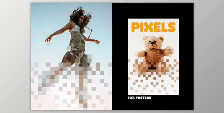 Download Pixel Dispersion Poster Photo Effect - 92074880