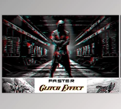 Download Faster Glitch Effect Ps Action - 92095631