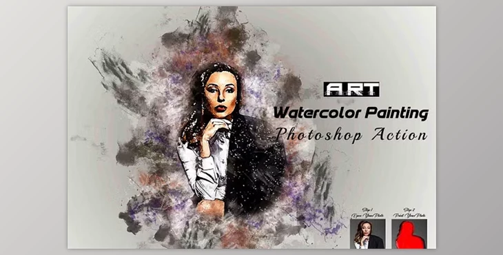 Download Art Watercolor Painting Ps Action - 92063763