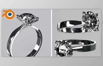 Download Complete Tutorial of Making a Diamond Ring With <span class='badge badge-warning'>Animation</span> in Blender