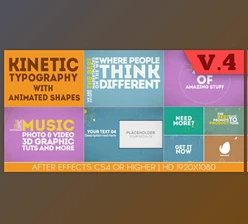 Download Kinetic Typography With Animated Shapes (Videohive 6552111) - AE Project