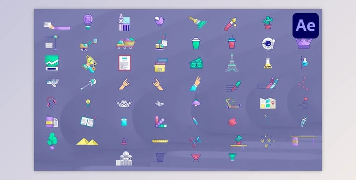 Download Miscellaneous Icons for After Effects (Videohive 50928581) - AE Project