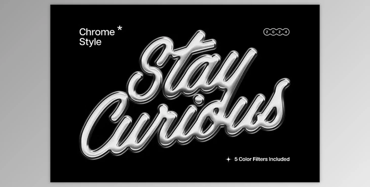 Download Metal Chrome Text Effect - 92171740