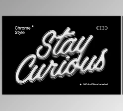 Download Metal Chrome Text Effect - 92171740
