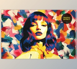 Download Paint Strokes Photo Effect - 92198697