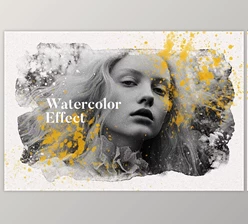 Download Watercolor Paint Photo Effect - 92058508