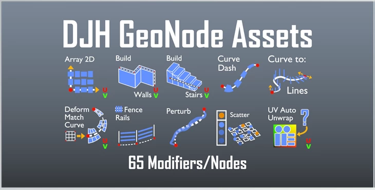 Download DJH GeoNodes library v10 (Blender 4.0)