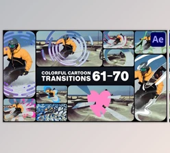 Download Colorful Cartoon Transitions for After Effects (Videohive 51516086) - AE Project