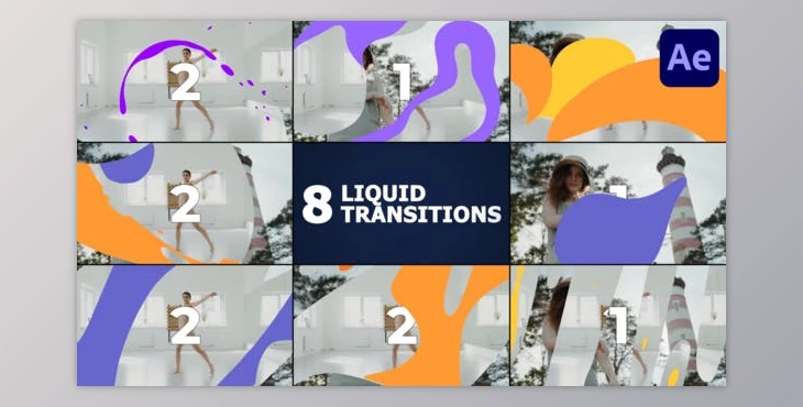 Download Liquid Transitions | After Effects (Videohive 51516325) - AE Project