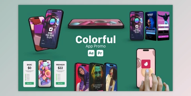 Download Colorful App Promo (Videohive 51566146) - AE Project