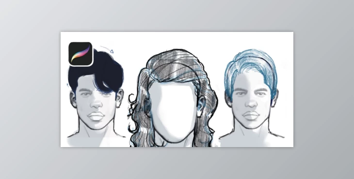 Download Digital Drawing in Procreate: Practice Male Hairstyles