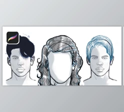 Download Digital Drawing in Procreate: Practice Male Hairstyles