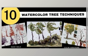 Download <span class='badge badge-warning'>Watercolor</span> Landscape Workshop; Tree <span class='badge badge-warning'>Painting</span> Techniques