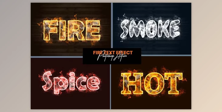 Download Fire Text Effect Photoshop Action - 91929094
