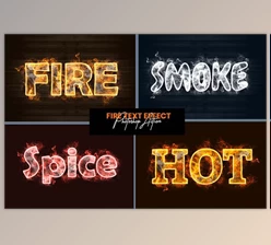 Download Fire Text Effect Photoshop Action - 91929094