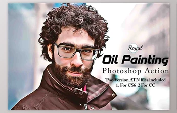 Download Royal Oil Painting <span class='badge badge-warning'>Photoshop</span> Action - 92473903