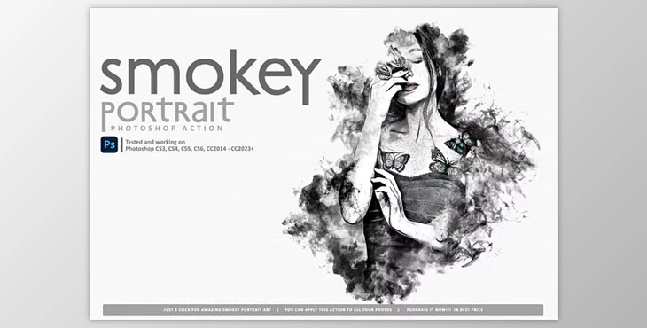 Download Smokey Portrait - Photoshop Action - 92198140