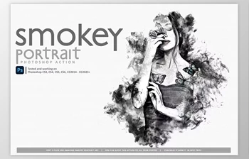 Download Smokey Portrait - Photoshop <span class='badge badge-warning'>Action</span> - 92198140