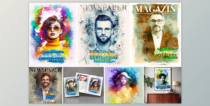 Download News Paper Mixed Media Art Effect - 91952083