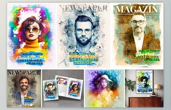 Download News Paper Mixed <span class='badge badge-warning'>Media</span> Art Effect - 91952083
