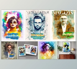 Download News Paper Mixed Media Art Effect - 91952083