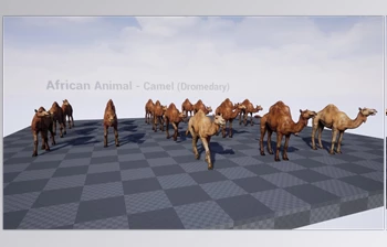 Download Unreal Engine - <span class='badge badge-warning'>African</span> Animal – Camel (Dromedary) v4.27